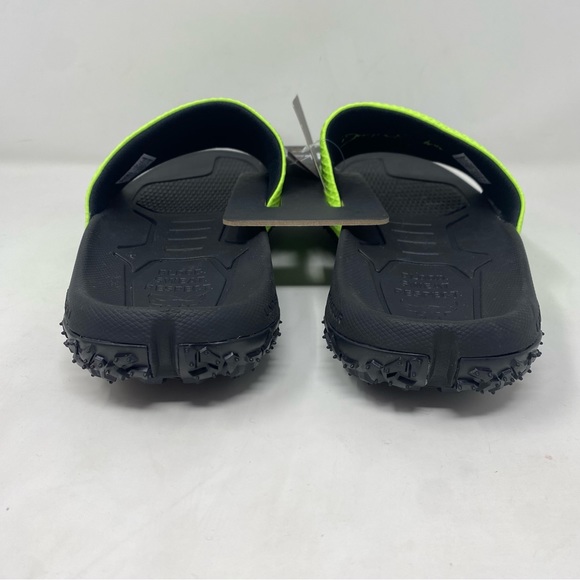 Under Armour Project Rock Slides Mens 12 Michelin Charged Cushioning Lime Green - Picture 6 of 9